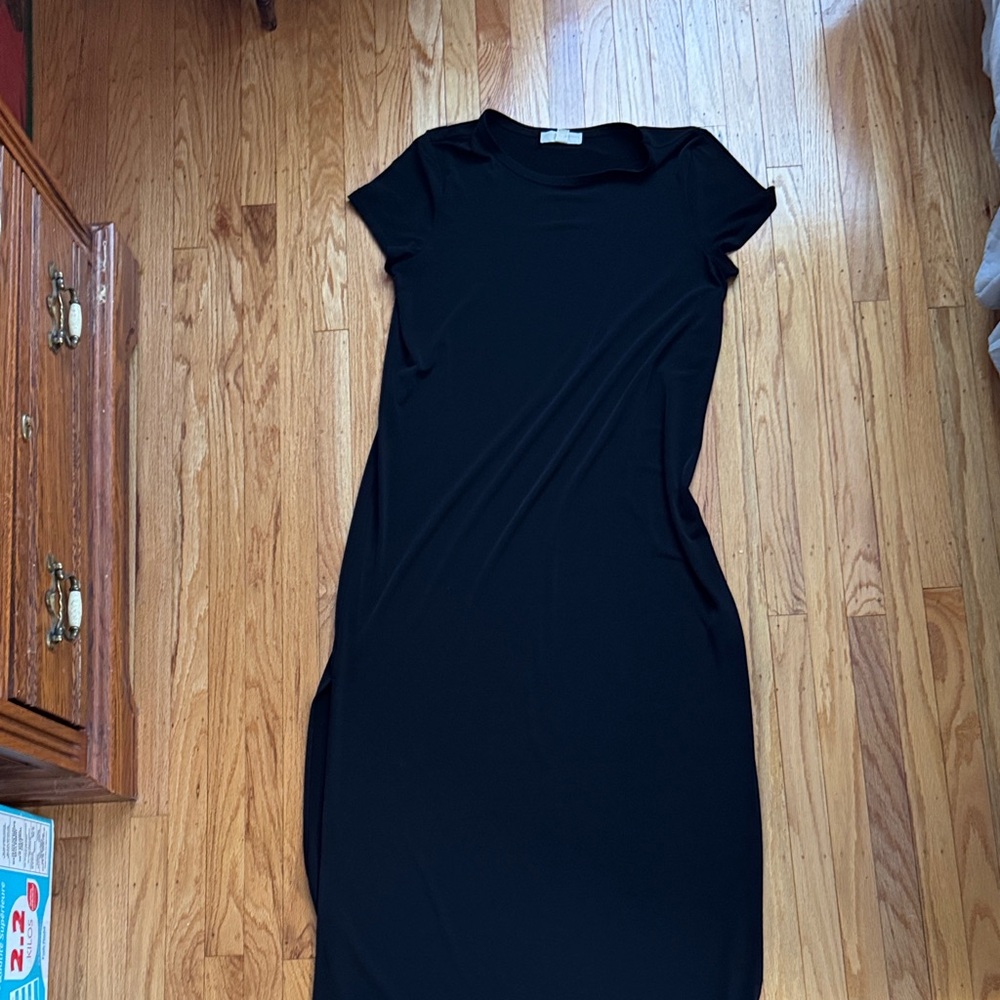 MICHAEL Michael Kors Black Short-Sleeve Maxi Dress